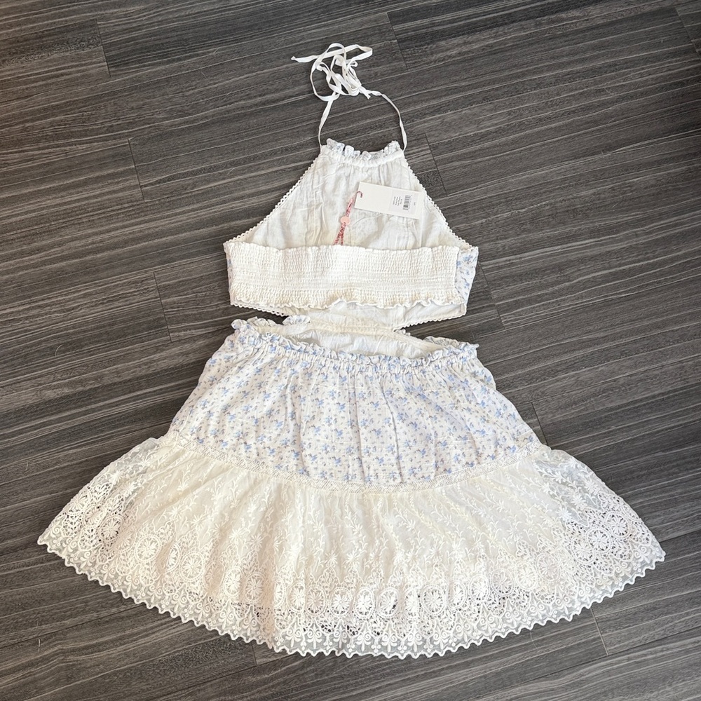 LoveShackFancy Kesia Lace Cutout Mini Dress - Picture 11 of 14
